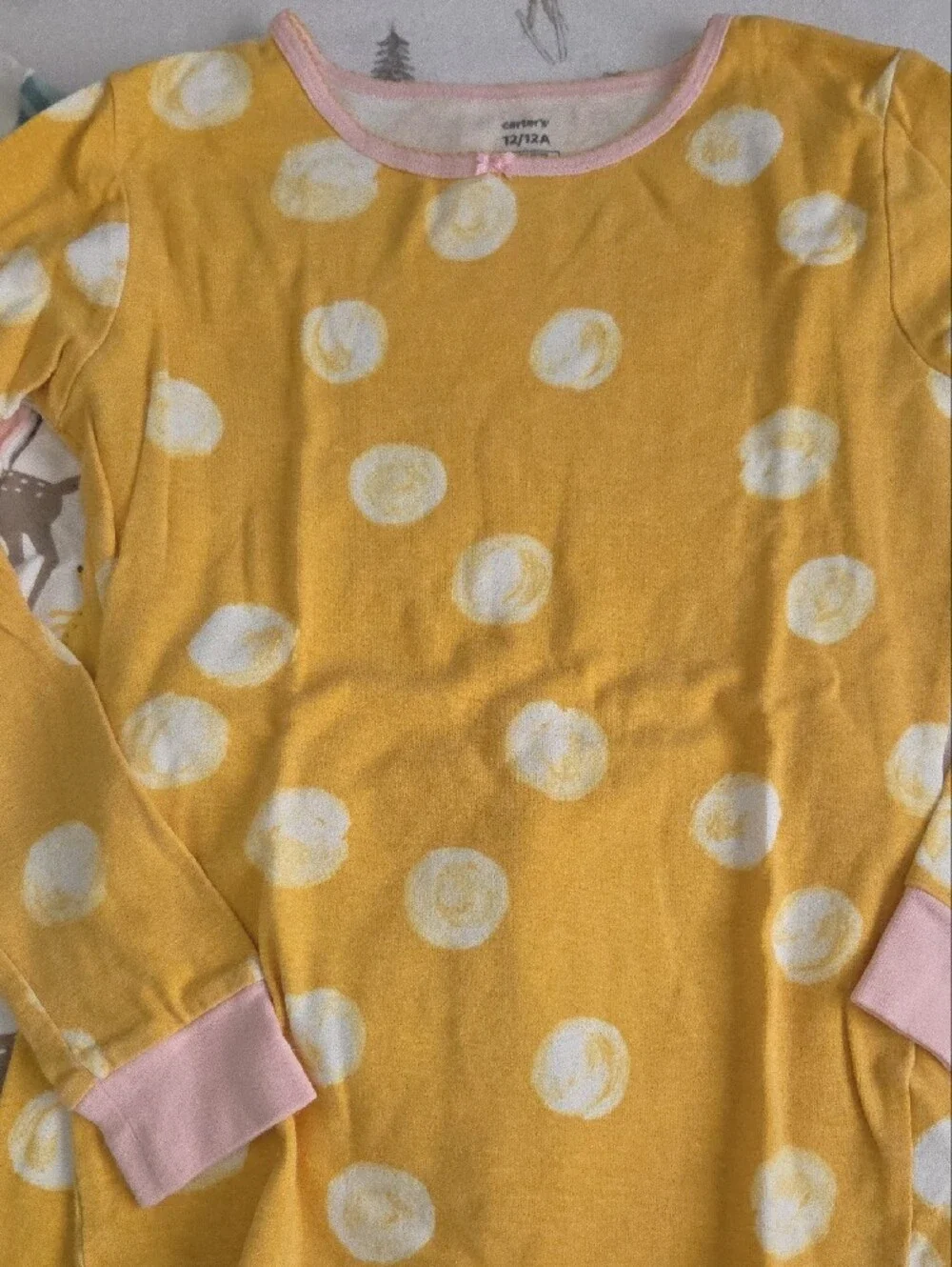 Carter's Woodland Animal Cotton Pajama Set - White, Yellow, Blue, Pink, Brown